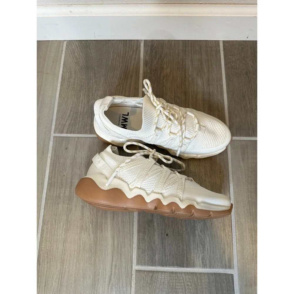 Madewell MWL Cloudlift Knit Sneakers Antique White Gum Sole Womens Chunky Shoe